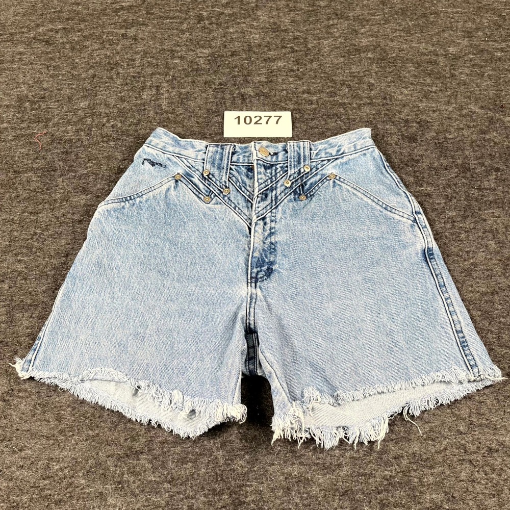Vintage 90s Roper Denim Shorts JUNIORS 9/10  High Waist Frayed Hem Western